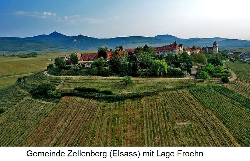 Alsace Grand Cru - Gemeinde Zellenberg mit Lage Froehn