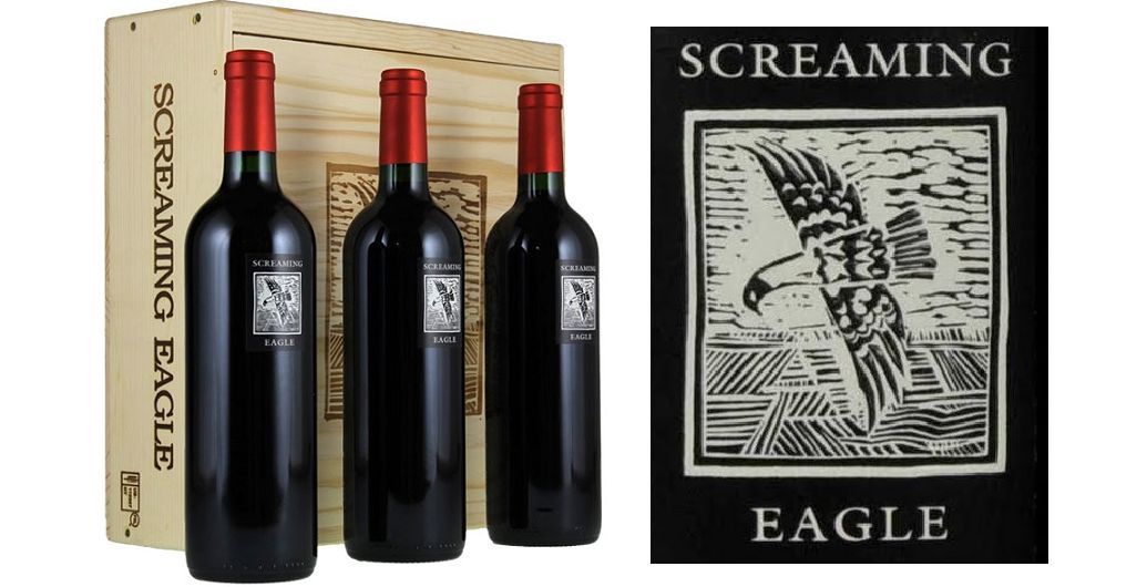 Top Wine Brands: Screaming Eagle - Kiste und Logo