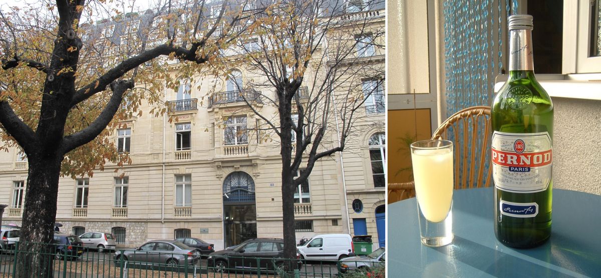 Pernod Ricard - Head Office Paris und Pernod Flasche